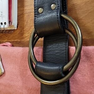 Eileen Fisher Black Leather Belt
